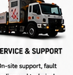 On-site service and support vehicle
